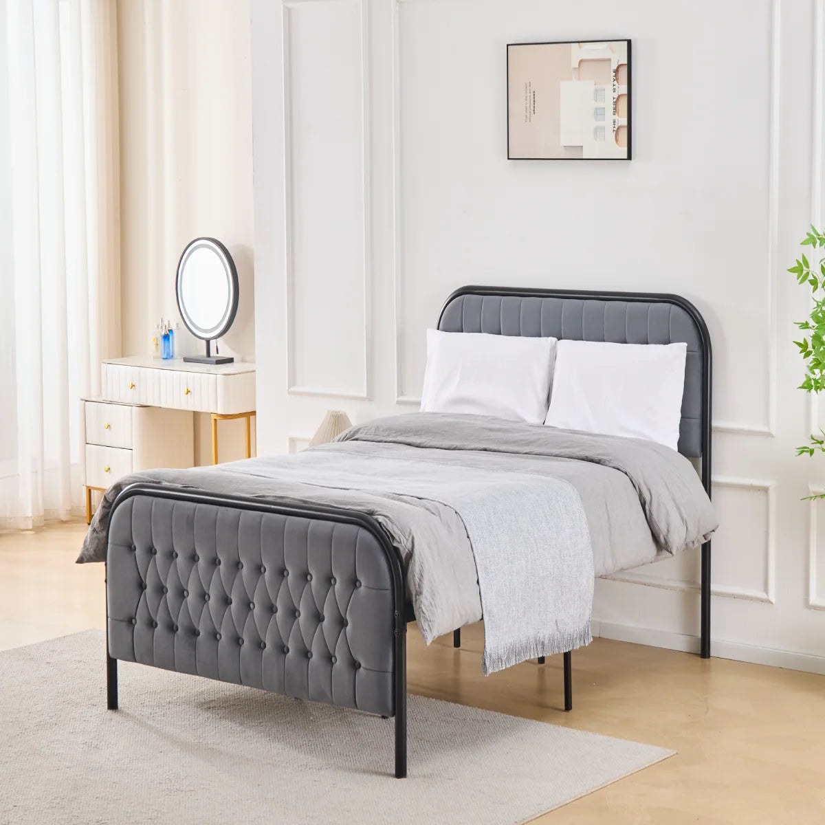 metal bed frames double