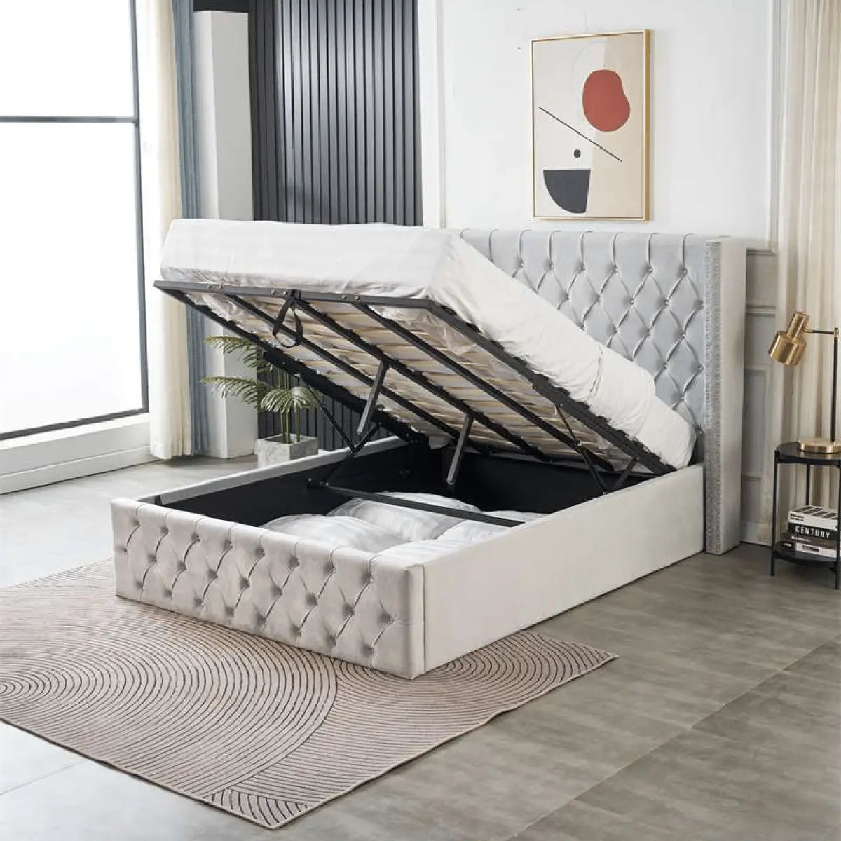 gas lift ottoman bed