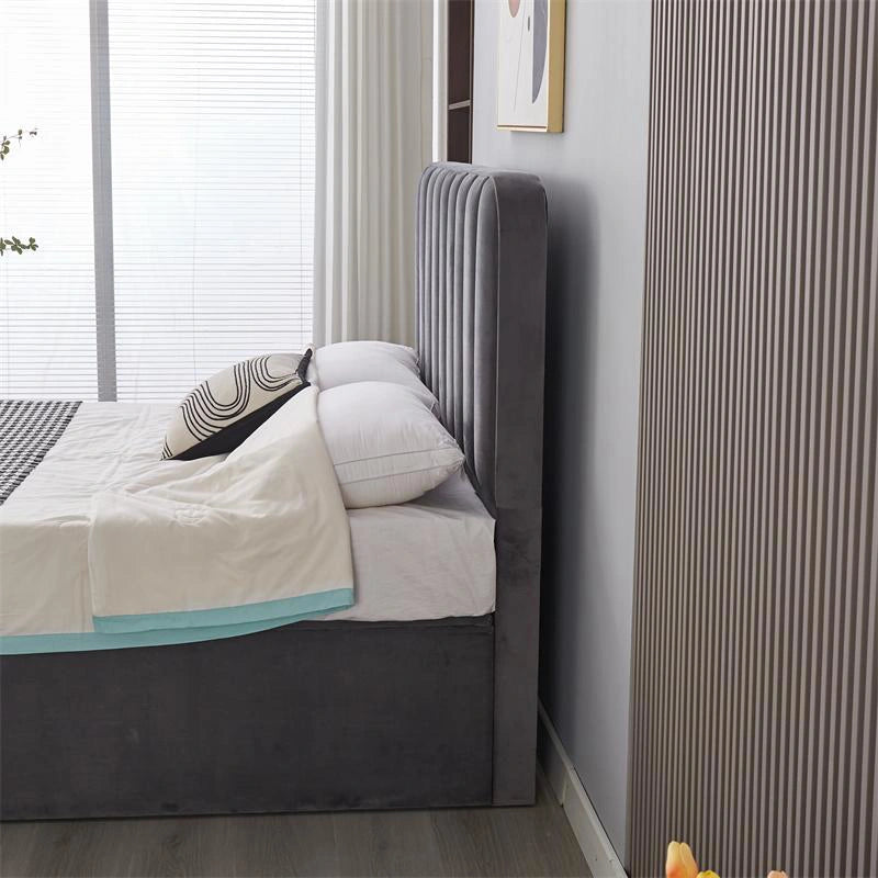 grey ottoman bed