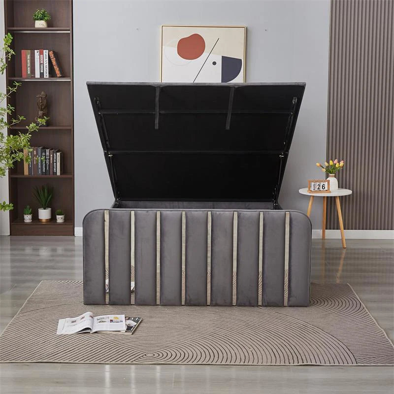 ottoman bed with storage grey