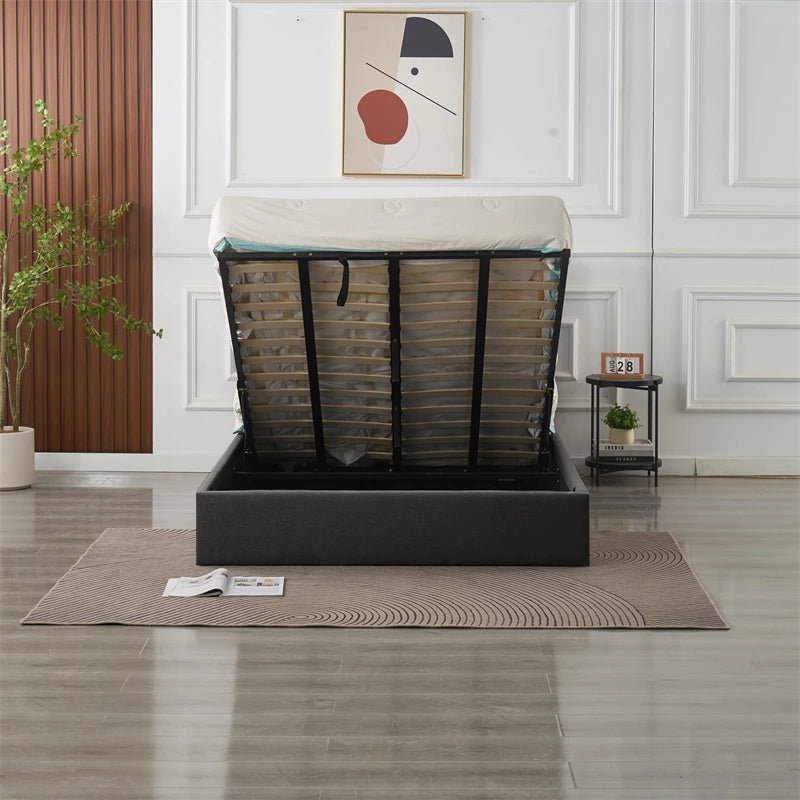black ottoman bed double
