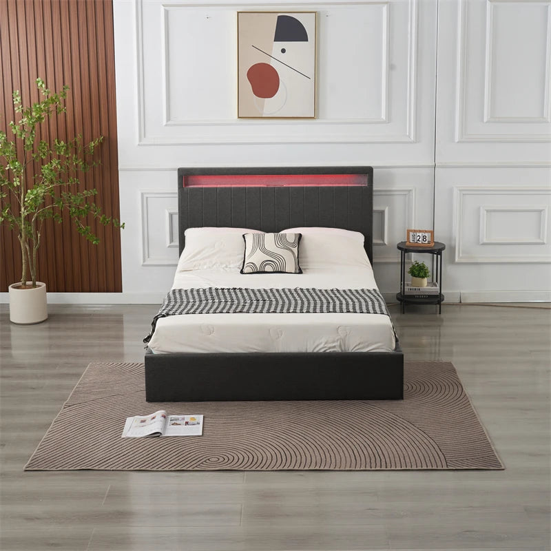 black ottoman beds