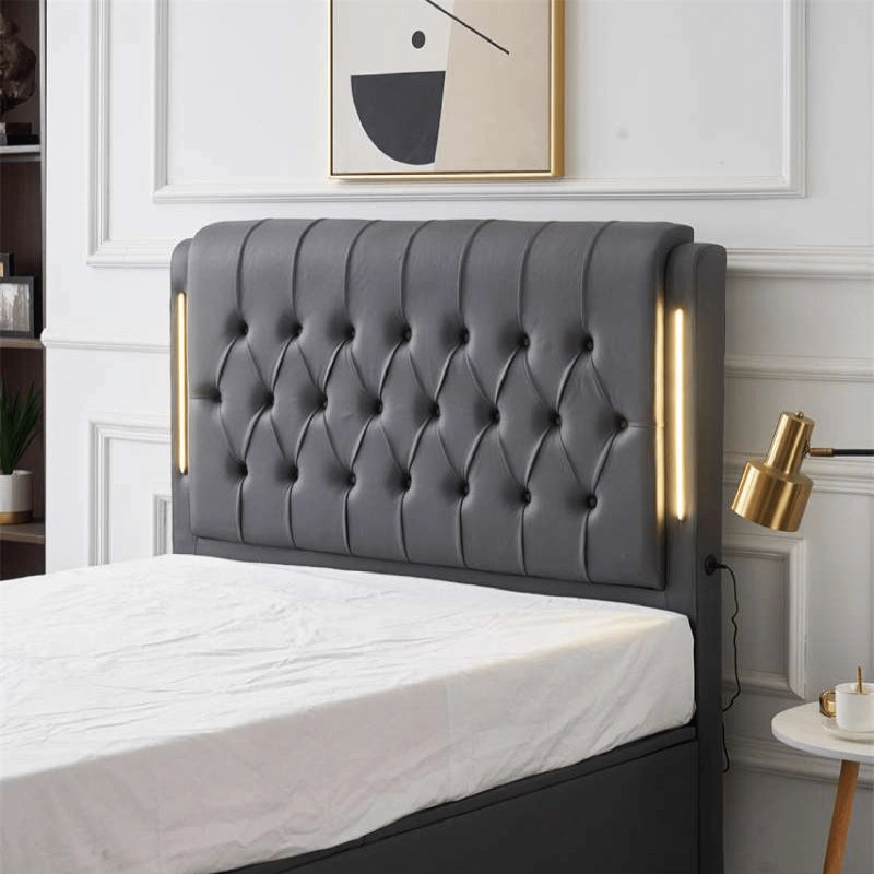 led bed with storage