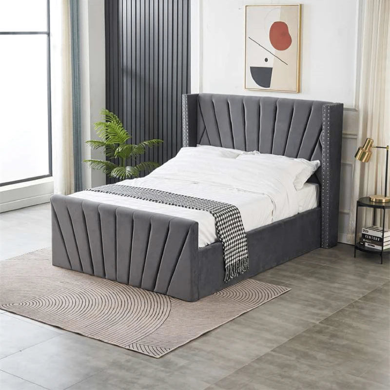 winged headboard ottoman bed (2)