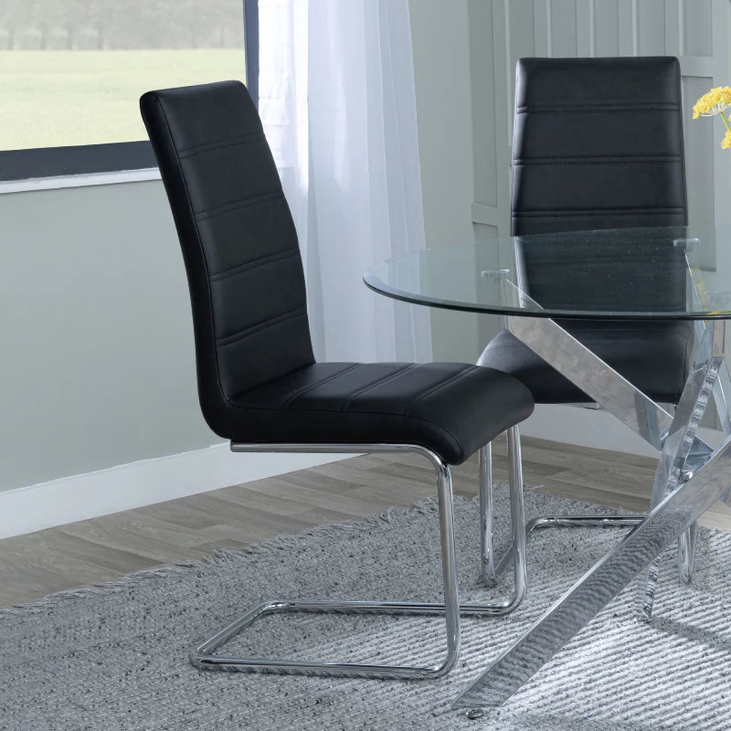 cantilever dining room chairs black