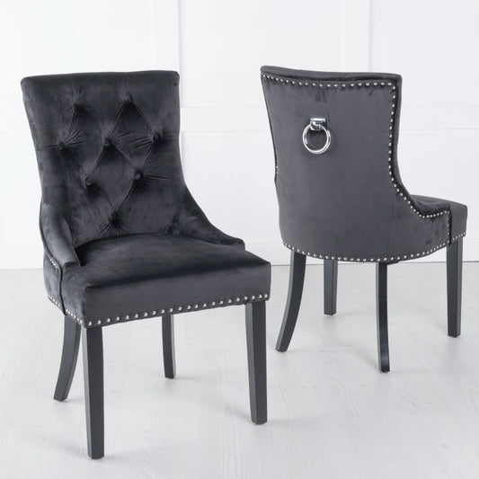 Black Dining Chair with Black Legs