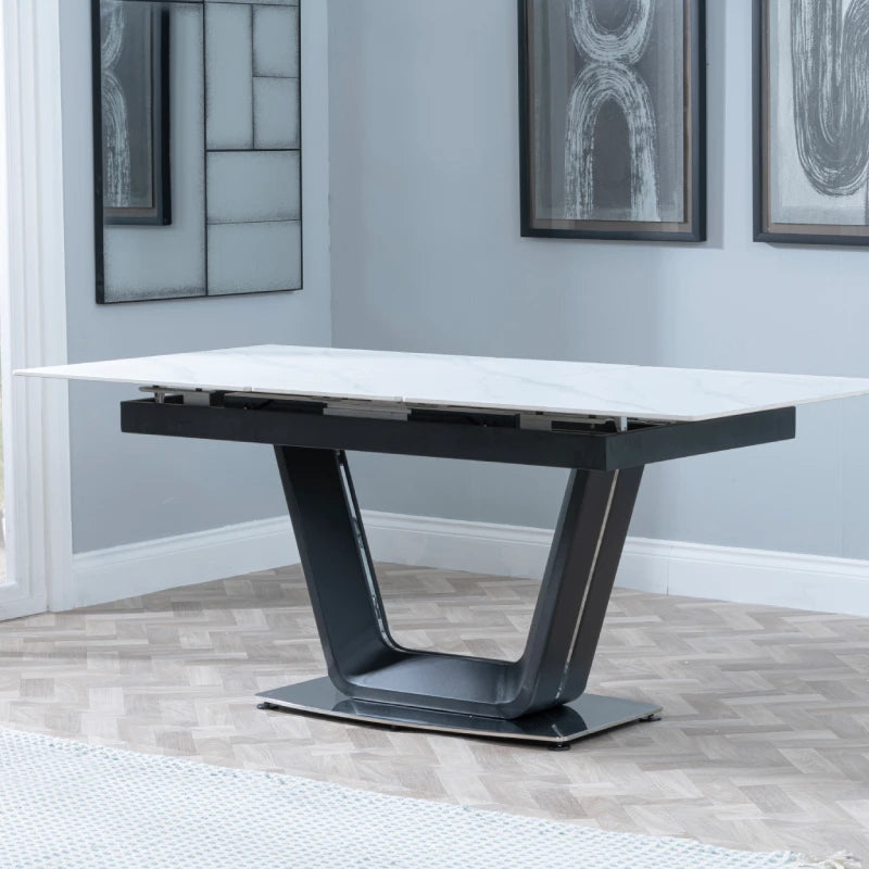 dining table with u shaped base