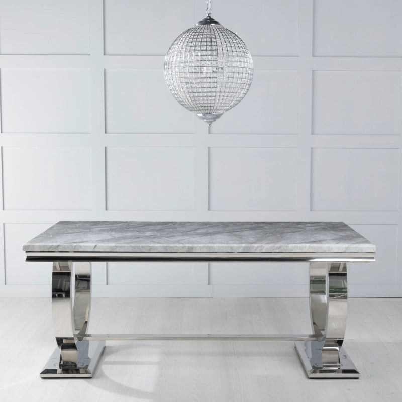 Grey marble top dining table