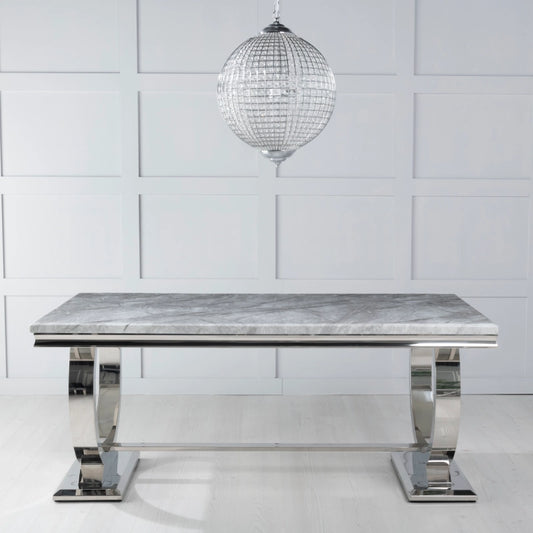 Grey marble top dining table