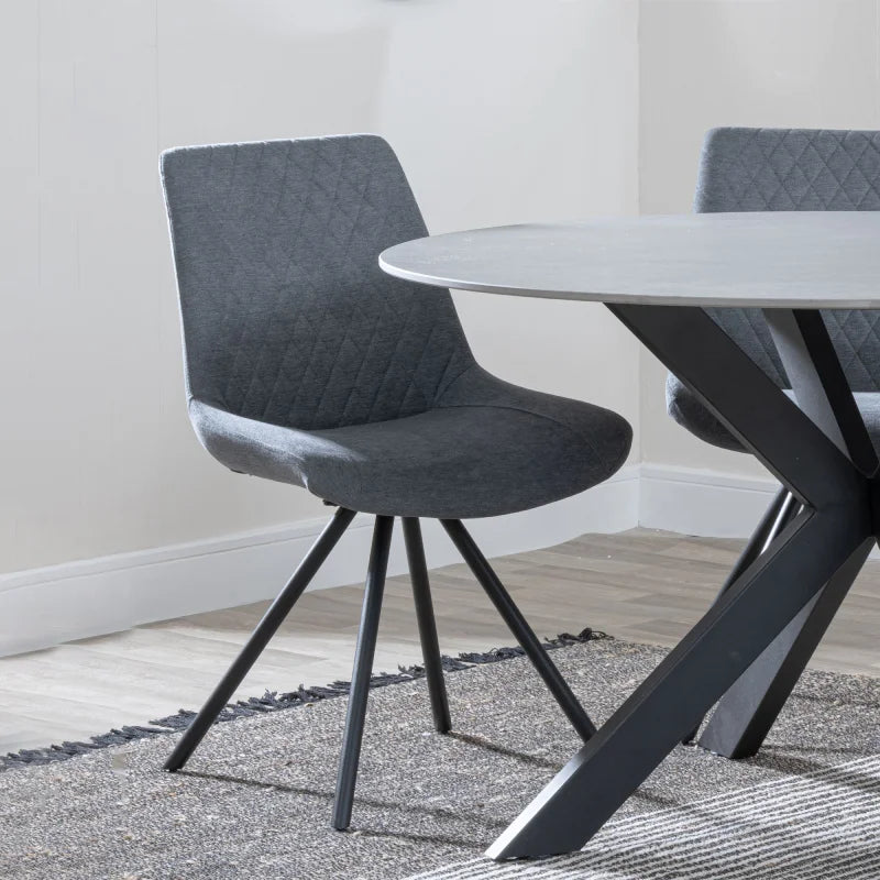 swivel dining table chairs – light grey