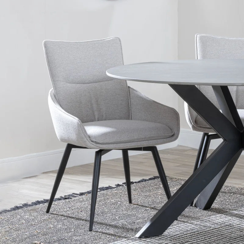 Rotating dining room chairs beige